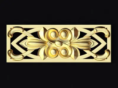 Central decor ornament for furniture 3D model 382