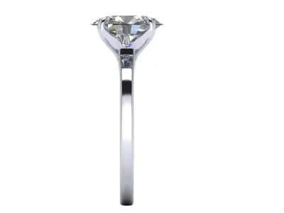 Solitaire Diamond Engagement Ring R4 3D print model purchase