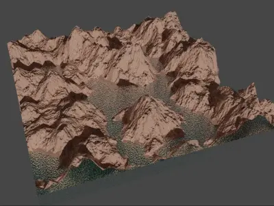 Diving into the World-  Realistic 3D Animation of Canyon Free 3D model
