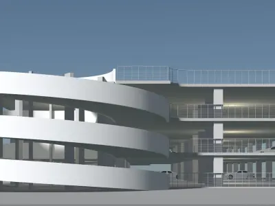 Parking garage building 25-13 3D model