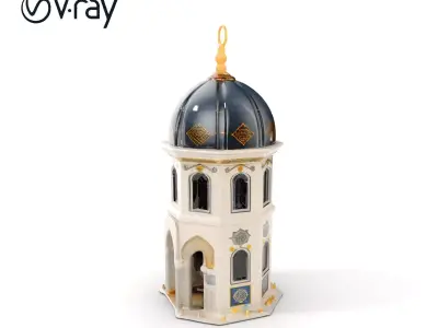 Islamic Architecture Dome D Model Pack Low-poly 3D model