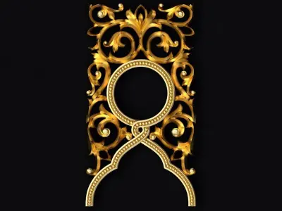 Central decor ornament for furniture 3D model 517