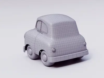 Cartoon Mini Car 1 3D print model