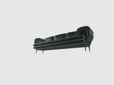 Luxury Leather Couch Sofa Fancy Chair 3D model