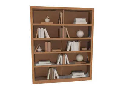 BOOKSHELF 3D model 10