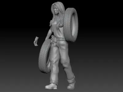 SEXY MECHANIC GIRL 2 3D print model