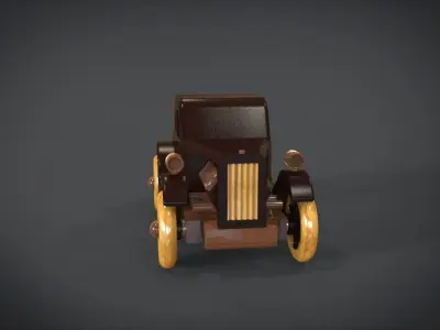 1935 Five-Window Hot Rod Low-poly 3D model