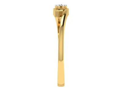 Light Weight Yellow Gold Diamond Ring  3dm and stl   -ZA RN 1360 3D print model