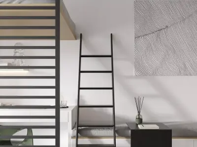 modern apartment interior 3D model