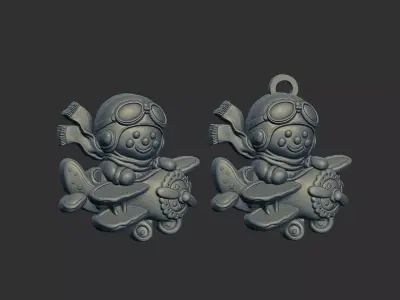 ginger cookie plane cnc model 3D print model