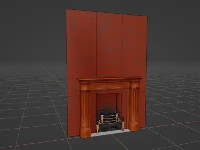 FirePlace  Free low-poly 3D model