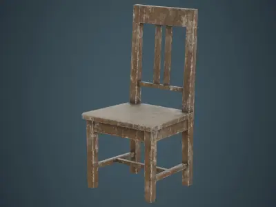 Kitchen Chair 4B Low-poly 3D model