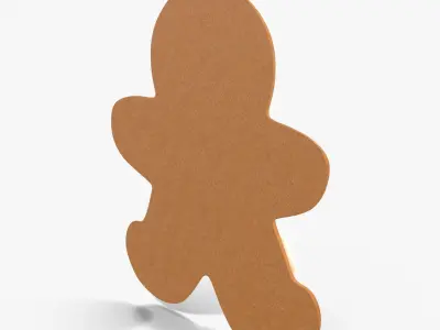 Gingerbread Cookie 1 Low-poly 3D model
