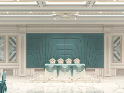 Wedding Banquet Hall 3D model