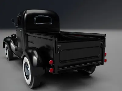 Classic Vintage Truck Low-poly 3D model