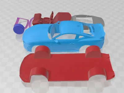 Mustang Dark Horse 2024  - 3D Printable Car 3D print model