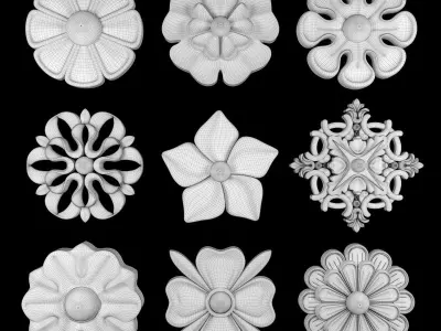 Ornament Element Pack 11 3D model