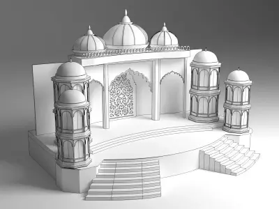 Indian Wedding Stage 3D model