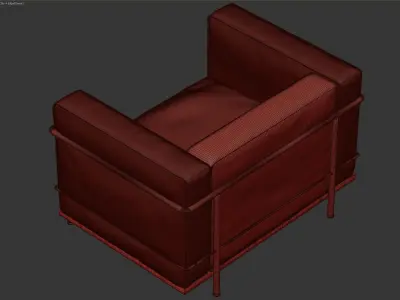 Le Corbusier LC3 chair Free low-poly 3D model