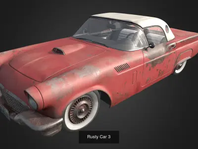 Rusty Cars 3D Model Pack