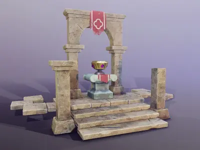Underground Artifact Low-poly 3D model