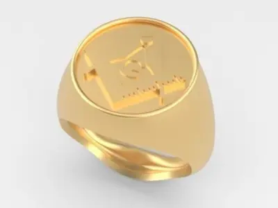 Masonic Ring Apprentice 3D print model