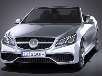 Mercedes-Benz E63 AMG Convertible 2015 VRAY 3D model