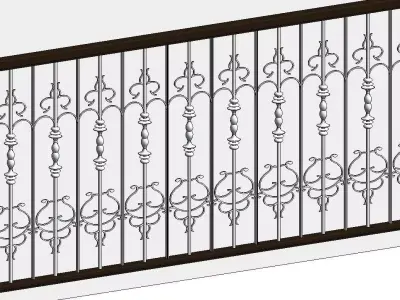 Classic Railing Revit Family type 006 3D model