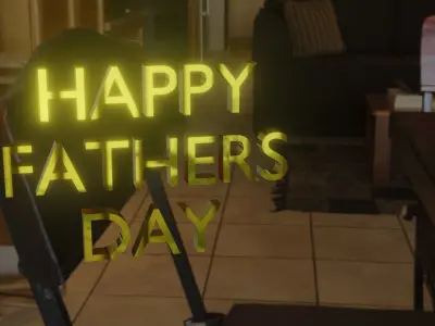 Happy fathers day Text 3D model