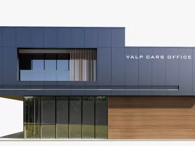 car dealership Low-poly 3D model