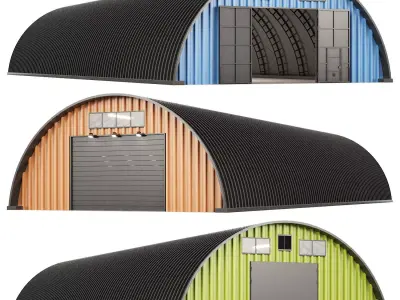 Warehouse hangar 3D model purchase