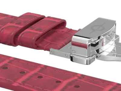 Strap watch Reptile red PBR Low-poly 3D model