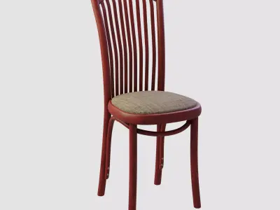 Red chair Low-poly 3D model