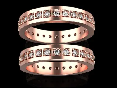 Wedding ring model 318 3D print model