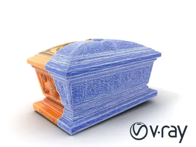 Egyptian Sarcophagus Polished Carvings model pack Low-poly 3D model