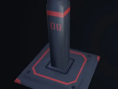 Sci-fi Display - Low Poly Free low-poly 3D model