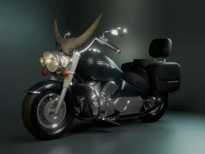 Custom Motorcycle 650cc 3D model