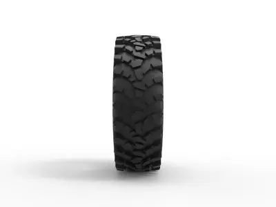 Tractor tire Scale 1 to 25 3D print model
