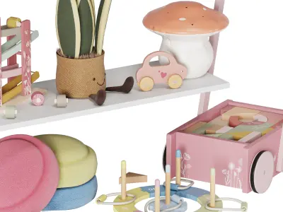 children decor set 09 3D model