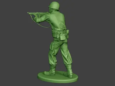 American soldier ww2 Shoot Stand2 A12 3D print model