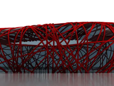 Stadium Facade Parametric Design Grasshopper Rhino Download 3D model