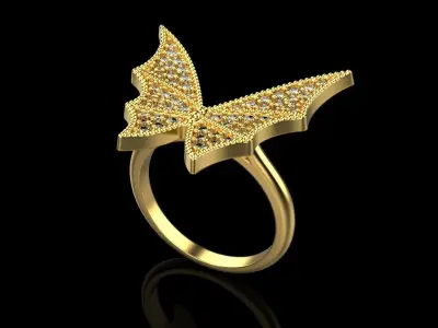 Butterfly ring model 515 3D print model