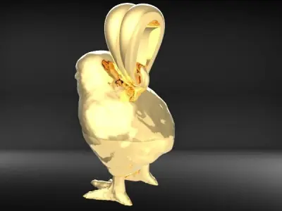 chick pendant 3D print model