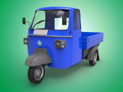 Piaggio aps 3 weel telar  Low-poly 3D model