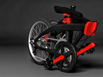 Folding bike Bicycle  Low-poly 3D model 3D model