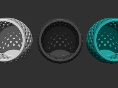 penholder vase with holes in it Free 3D print model