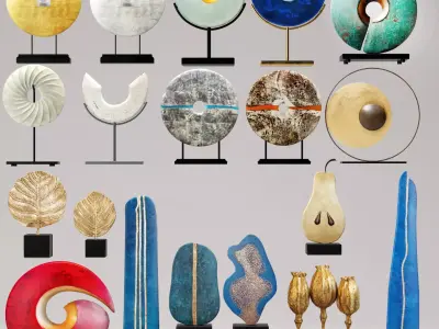 Sculpture Collection 5 art sculptures 3D model