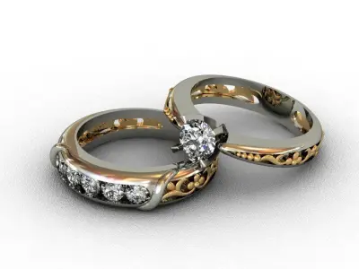 Diamond  Ring 3D print model 3D print model