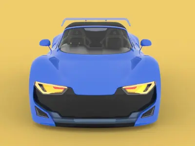 GENERIC ELECTRIC SPORT CAR INTERIOR SEDAN COUPE EV CONVERTIBLE  3D model