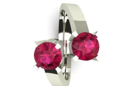 Modern Pink Ring Free 3D model